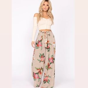 Fashion nova floral wide leg pants